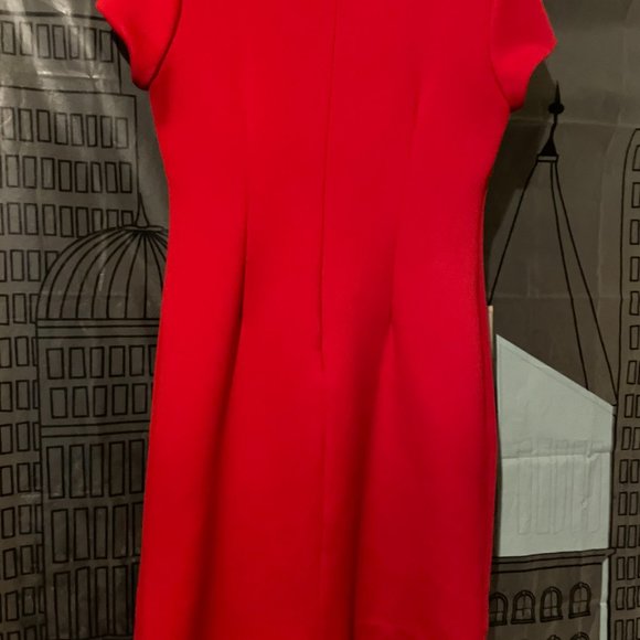 Vivid Red Cut Out Detail Dress - Picture 4 of 4